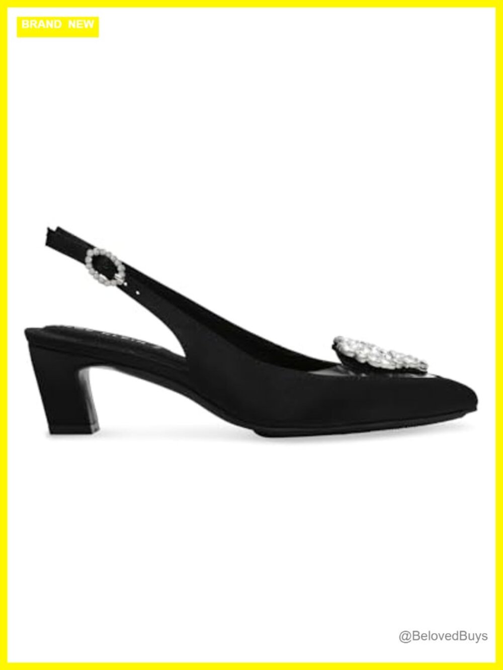 Anne Klein Inviting Kitten Heel Slingback Pointed Toe Pump Faux Suede